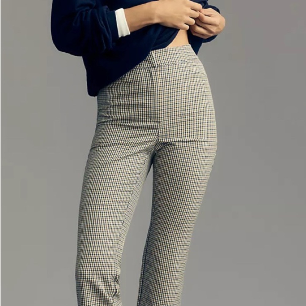 Anthropologie Maeve Plaid Crop Pants. Size 10. NWT.
